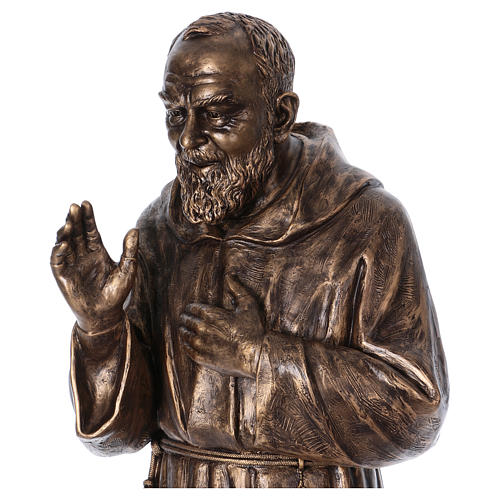Padre Pio statue in fiberglass, bronze colour, 175 cm by Landi FOR OUTDOOR 2