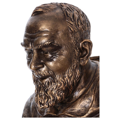 Padre Pio statue in fiberglass, bronze colour, 175 cm by Landi FOR OUTDOOR 3