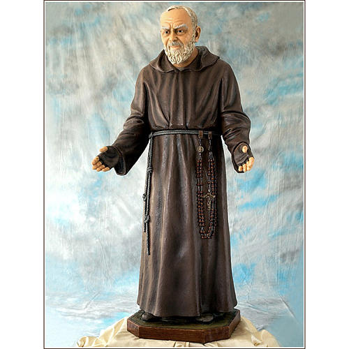 Statue Saint Pio de Pietrelcina fibre de verre 150cm Landi POUR ÉXTERIEUR 1