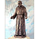 Padre Pio fibra de vidro Landi 150 cm bronze s2