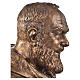Buste Père Pio fibre de verre couleur bronze 60cm Landi POUR EXTÉRIEUR. s3