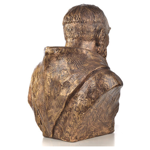 Busto San Pio vetroresina Landi 60 cm bronzo PER ESTERNO 4
