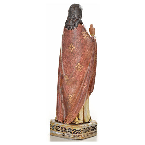 Sacred Heart of Jesus in resin, 20cm 3