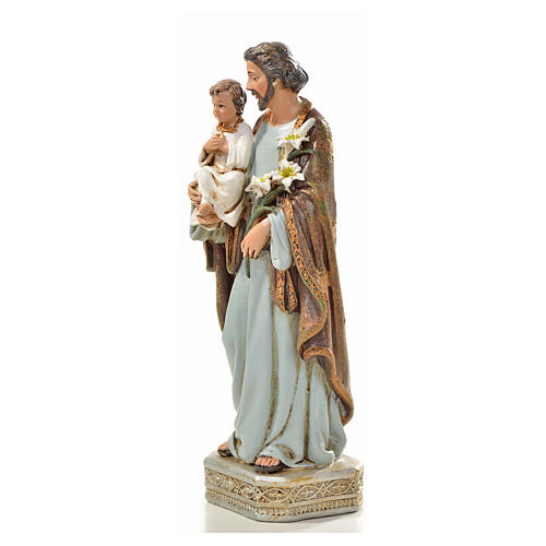 Saint Joseph with baby in resin, 20cmSaint Joseph with baby sta 2