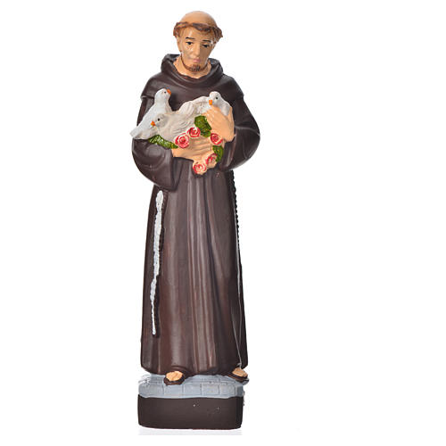 Saint François d'Assise statue pvc incassable 16 cm 1