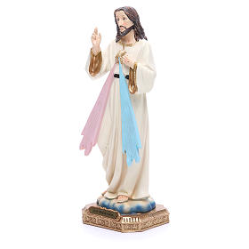 Statue Christ Miséricordieux 30,5 cm résine colorée