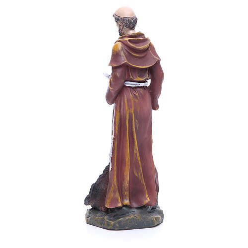 Statue Hl. Franz von Assisi 30cm bemalten Harz 3