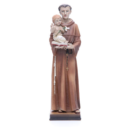 Statue of Saint Anthony 30 cm in coloured resin 1