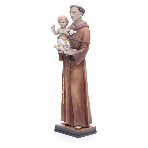 Statue of Saint Anthony 30 cm in coloured resin 2