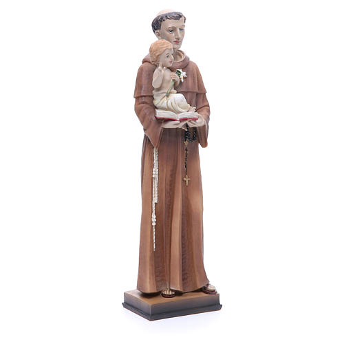 Statue of Saint Anthony 30 cm in coloured resin 4