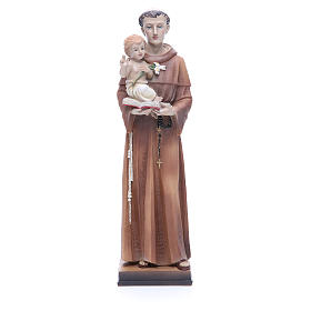 Statue Saint Antoine 30 cm résine colorée