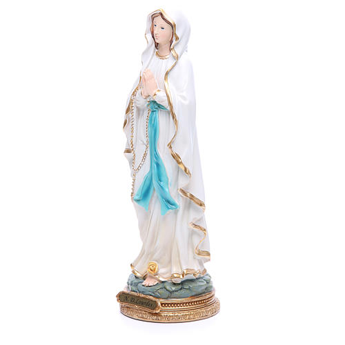 Estatua Virgen de Lourdes 32 cm resina 2