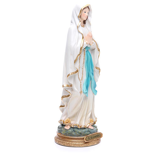 Estatua Virgen de Lourdes 32 cm resina 4