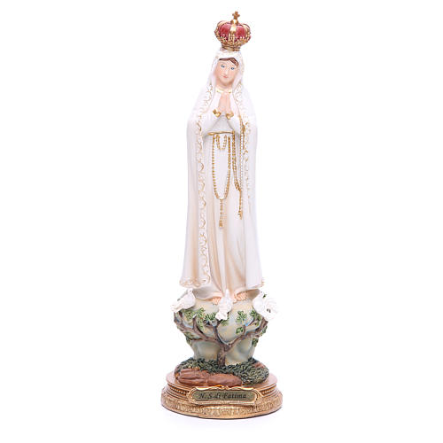 Imagen Virgen de Fátima 33 cm resina 1