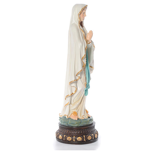 Statue of Our Lady of Lourds 64 cm in coloured resin 4