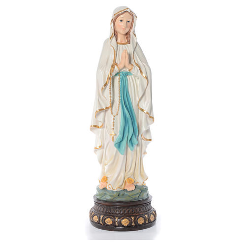 Statue Notre-Dame de Lourdes 64 cm résine colorée 1