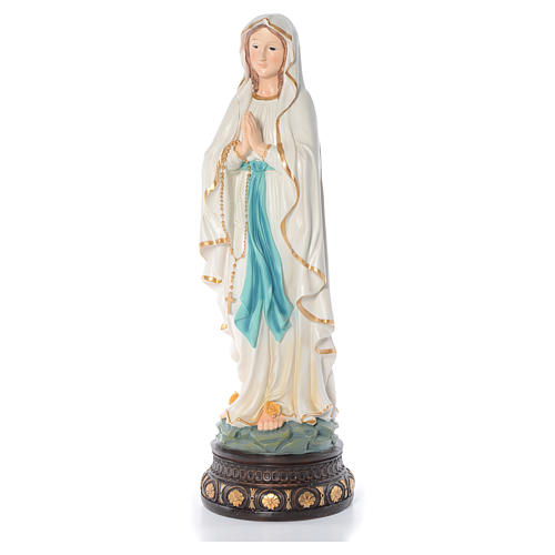 Statue Notre-Dame de Lourdes 64 cm résine colorée 2