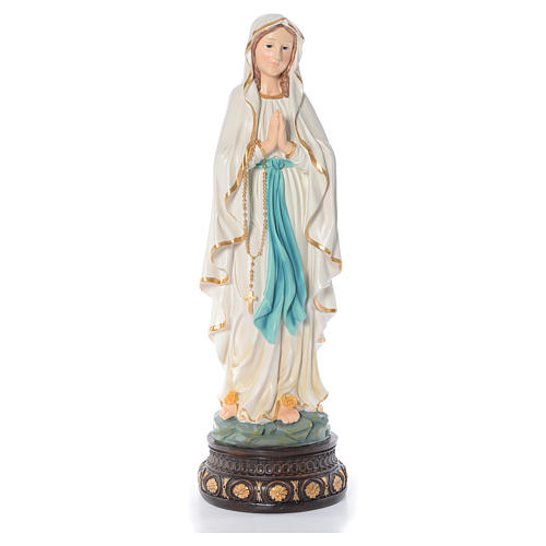 Statue of Our Lady of Lourds 64 cm in coloured resin 1