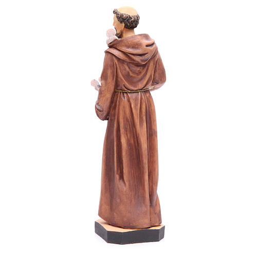 Statua S. Francesco 40 cm resina colorata base 3