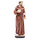 Statua S. Francesco 40 cm resina colorata base s1