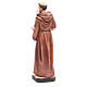 Statua S. Francesco 40 cm resina colorata base s3