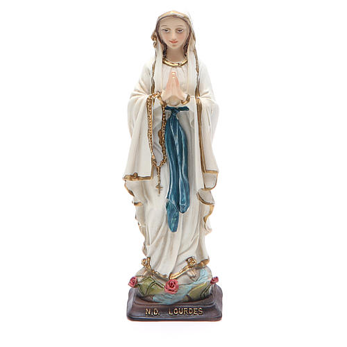 Statue résine Notre-Dame Lourdes 12 cm 1