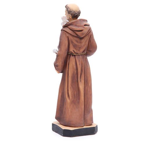 Saint Francis statue 30 cm in coloured resin 3