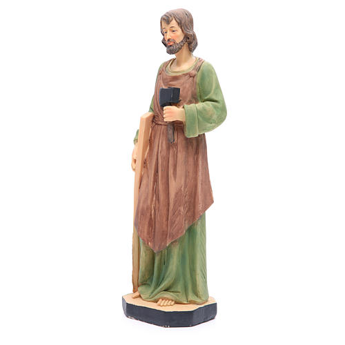 Statue Saint Joseph 30 cm résine colorée 2