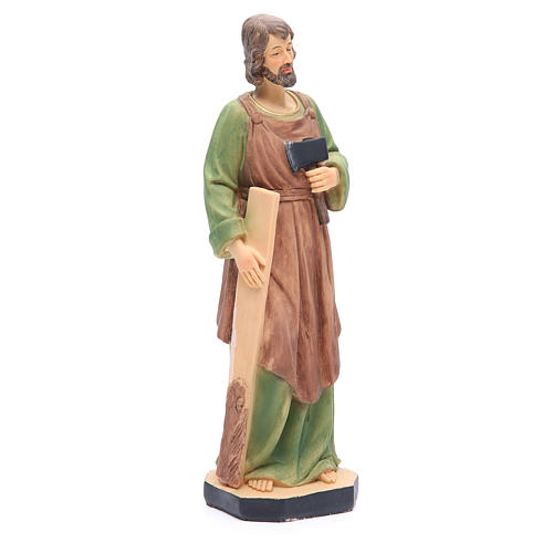 Statue Saint Joseph 30 cm résine colorée 4