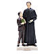 Estatua Don Bosco y San Domenico Savio 30 cm resina s1