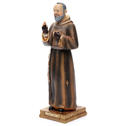 Saint Pio of Pietrelcina statue 32,5 cm in coloured resin 2