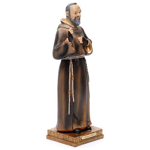 Saint Pio of Pietrelcina statue 32,5 cm in coloured resin 3