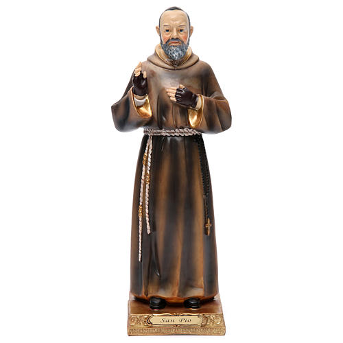 Statue Padre Pio 32,5 cm résine colorée 1