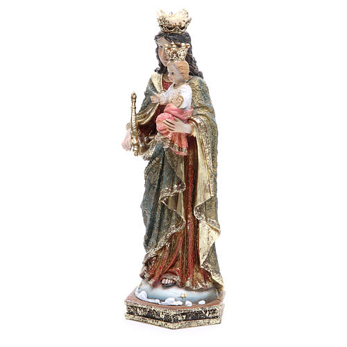 Estatua de resina María Auxiliadora 32 cm detalles oro 2