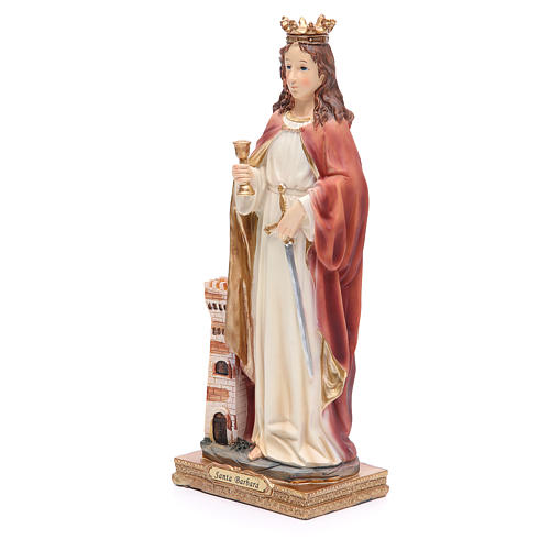 Statue Heilige Barbara, 31,5 cm, aus Kunstharz 2