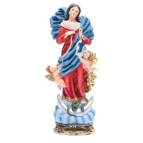 Estatua Virgen desatanudos 32,5 cm resina 1