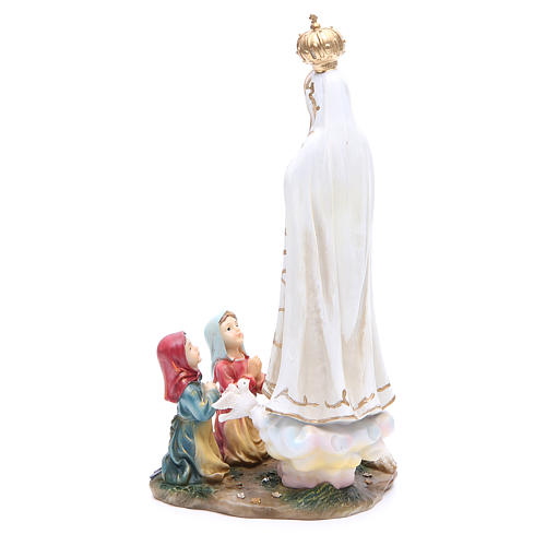 Statue Gottesmutter von Fatima mit Hirten 30cm Harz 3