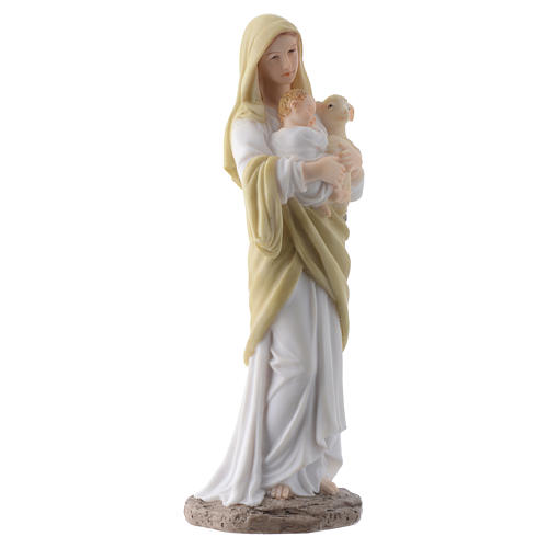 Vergine con bambino 20 cm in resina 3