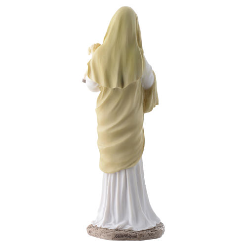 Our Lady with Baby Jesus 20 cm in resin 4