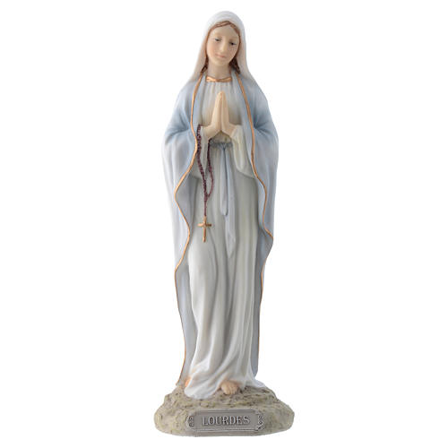 Our Lady of Lourdes 20 cm in resin 1