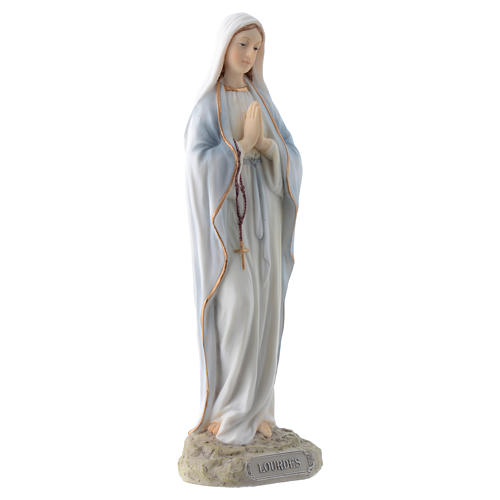 Vergine di Lourdes 20 cm resina 3