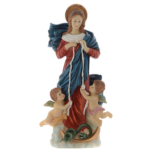 Figura Matka Boża rozwiązująca węzły 60 cm żywica malowana 1