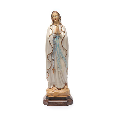 Our Lady of Lourdes statue in coloured resin 40 cm 1