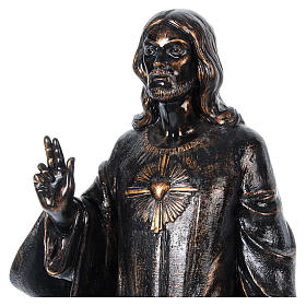 Sagrado Coração bronzeado 110 cm Fontanini