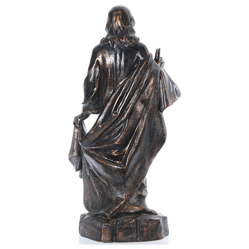 Sagrado Coração bronzeado 110 cm Fontanini 5