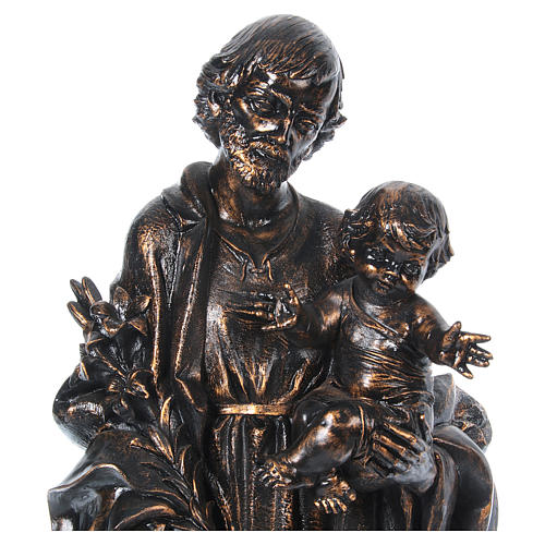 STOCK Heiliger Josef mit Kind Bronze Finish 105cm Fontanini 2