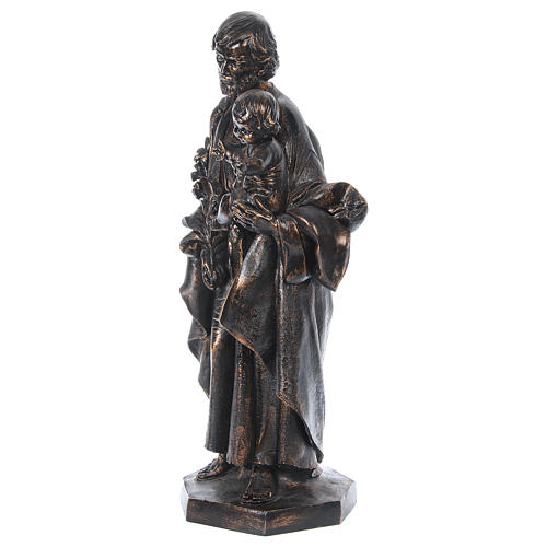 STOCK Heiliger Josef mit Kind Bronze Finish 105cm Fontanini 3