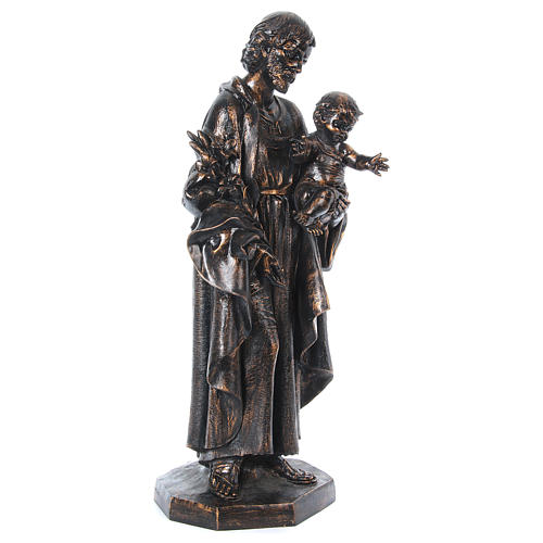 STOCK Heiliger Josef mit Kind Bronze Finish 105cm Fontanini 4