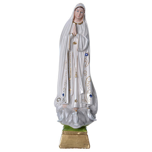 Gottesmutter von Fatima – Statue aus Gips mit Perlmuttbemalung, 30 cm 1