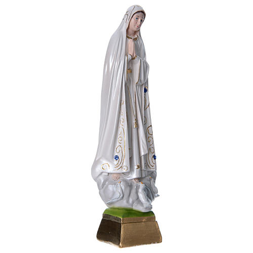 Statue Notre-Dame de Fatima plâtre nacré 30 cm 2
